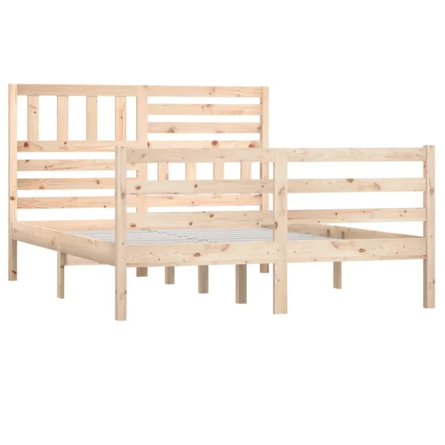 Cadre de lit sans matelas 150x200 cm bois massif
