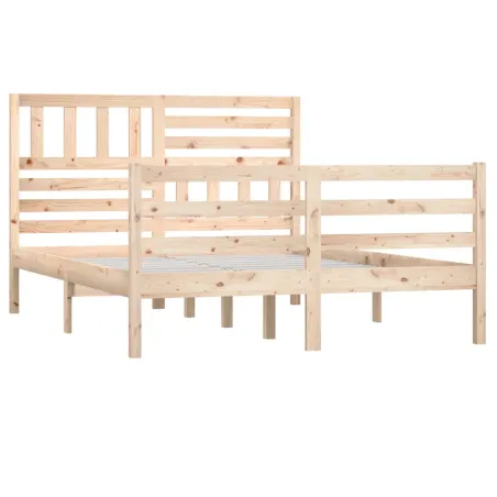 Cadre de lit sans matelas 150x200 cm bois massif