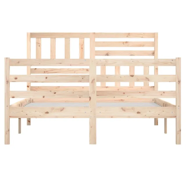 Cadre de lit sans matelas 150x200 cm bois massif