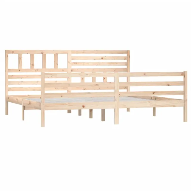 Cadre de lit sans matelas 180x200 cm bois massif