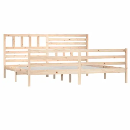 Cadre de lit sans matelas 180x200 cm bois massif