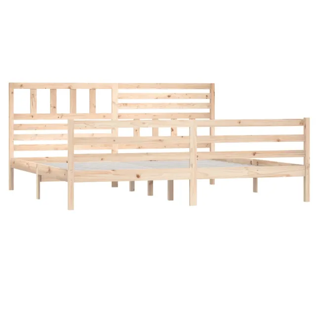 Cadre de lit sans matelas bois massif 200x200 cm