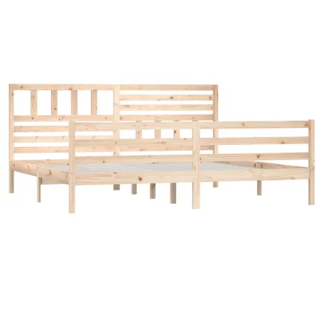 Cadre de lit sans matelas bois massif 200x200 cm