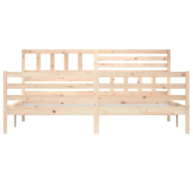 Cadre de lit sans matelas bois massif 200x200 cm