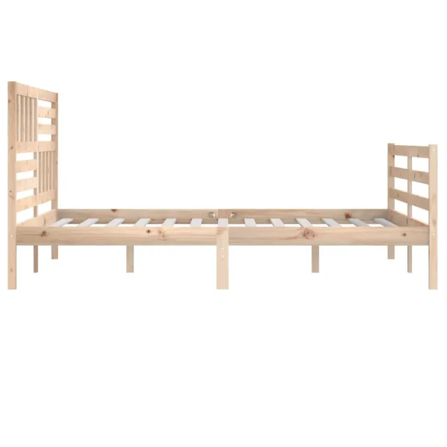 Cadre de lit sans matelas bois massif 200x200 cm