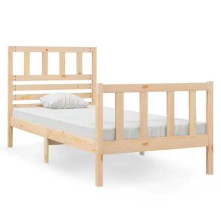 Cadre de lit sans matelas bois massif 2