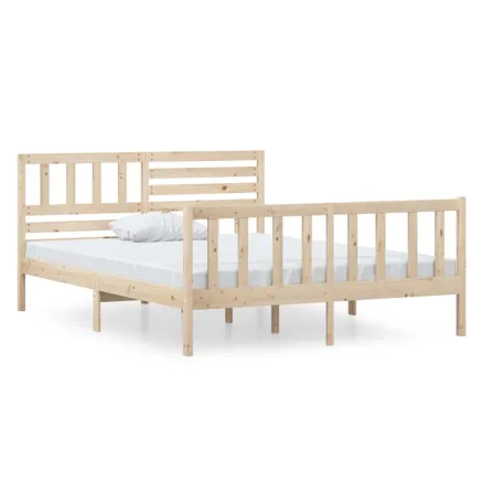 Cadre de lit sans matelas bois massif 2