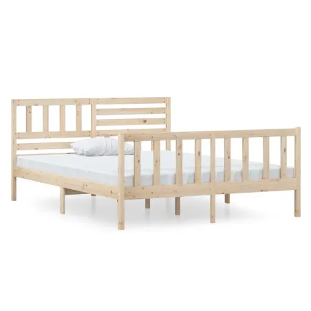 Cadre de lit sans matelas bois massif