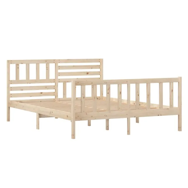 Cadre de lit sans matelas bois massif