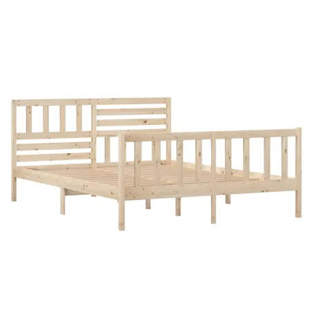 Cadre de lit sans matelas bois massif