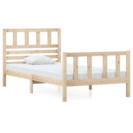 Cadre de lit sans matelas bois massif 90x200 cm 2