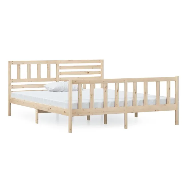 Cadre de lit sans matelas bois massif 120x200 cm