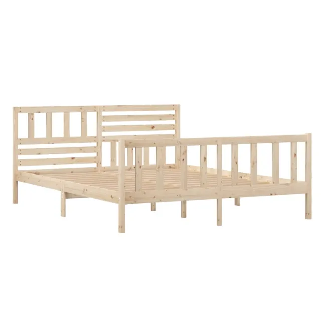 Cadre de lit sans matelas bois massif 120x200 cm