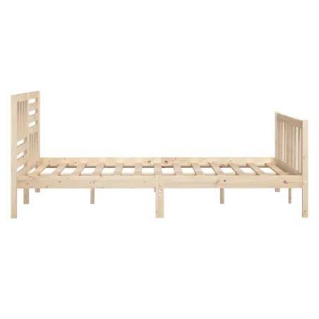 Cadre de lit sans matelas bois massif 120x200 cm