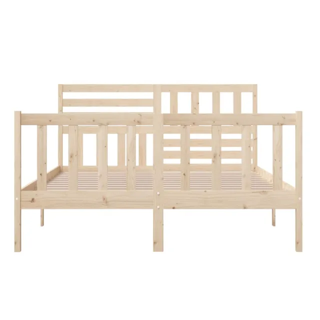 Cadre de lit sans matelas bois massif 140x200 cm