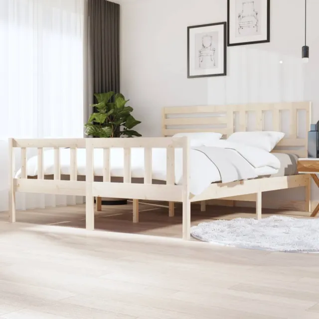 Cadre de lit sans matelas bois massif