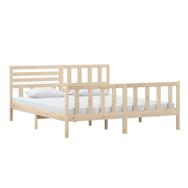 Cadre de lit sans matelas bois massif