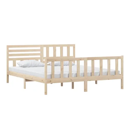 Cadre de lit sans matelas bois massif