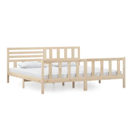 Cadre de lit sans matelas bois massif 200x200 cm