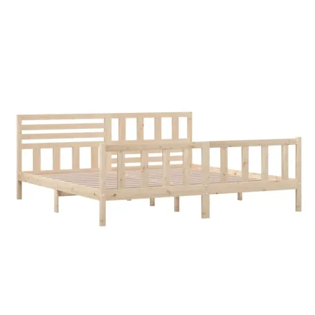 Cadre de lit sans matelas bois massif 200x200 cm