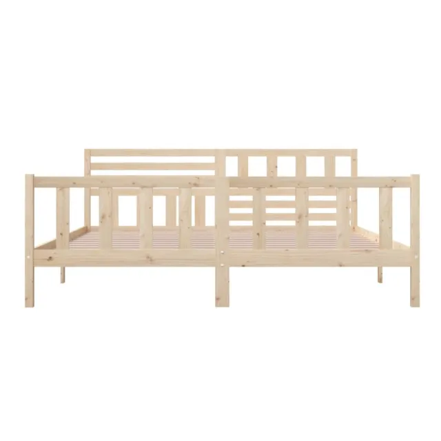 Cadre de lit sans matelas bois massif 200x200 cm