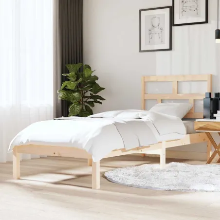 Cadre de lit sans matelas bois massif
