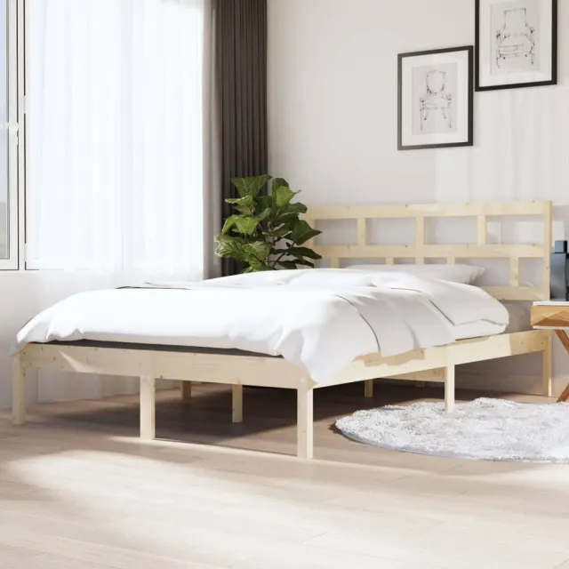 Cadre de lit sans matelas bois massif