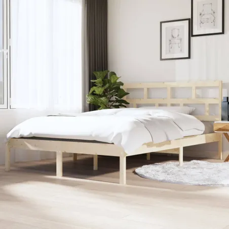 Cadre de lit sans matelas bois massif