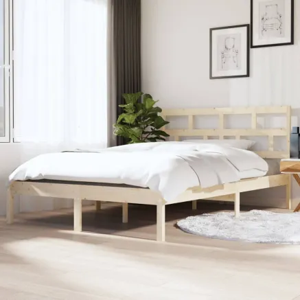 Cadre de lit sans matelas bois massif