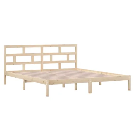 Cadre de lit sans matelas bois massif