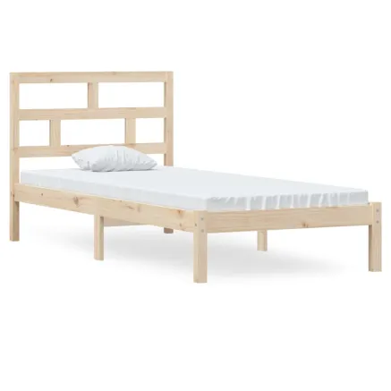 Cadre de lit sans matelas bois massif 90x200 cm 2