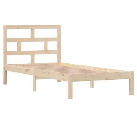 Cadre de lit sans matelas bois massif 90x200 cm