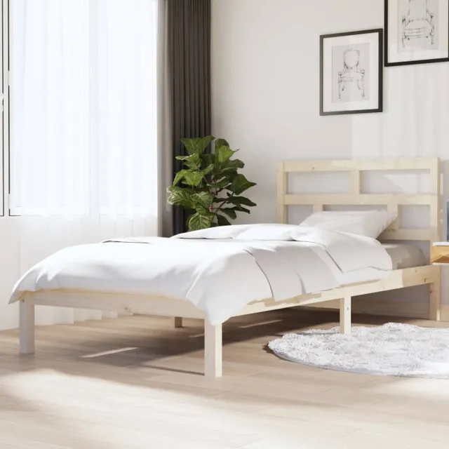 Cadre de lit sans matelas bois massif 100x200 cm