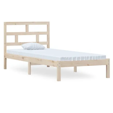 Cadre de lit sans matelas bois massif 100x200 cm 2