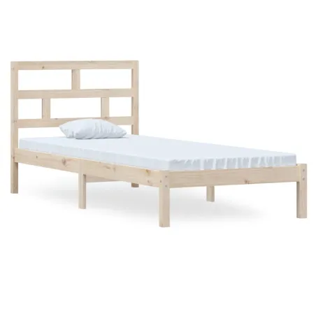 Cadre de lit sans matelas bois massif 100x200 cm