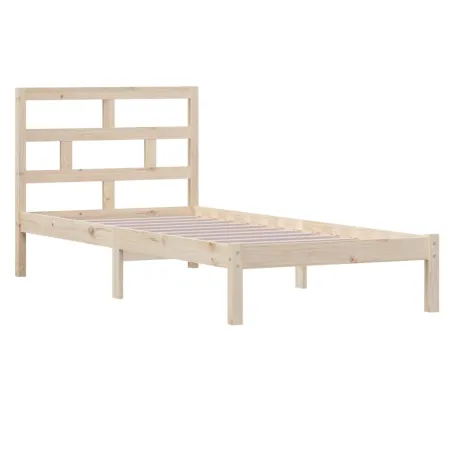 Cadre de lit sans matelas bois massif 100x200 cm