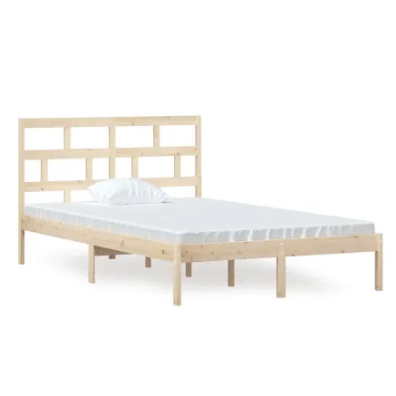 Cadre de lit sans matelas bois massif 120x200 cm 2