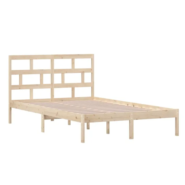 Cadre de lit sans matelas bois massif 120x200 cm