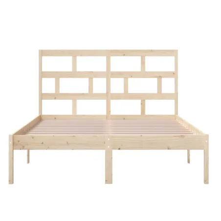 Cadre de lit sans matelas bois massif 120x200 cm