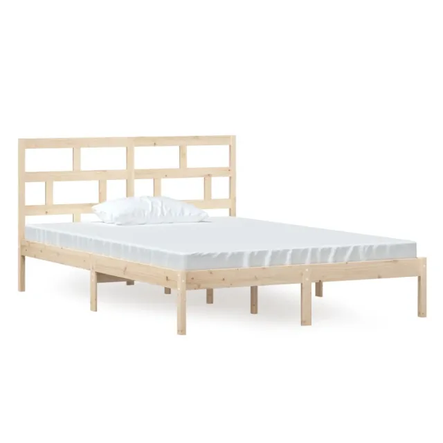 Cadre de lit sans matelas bois massif 140x200 cm