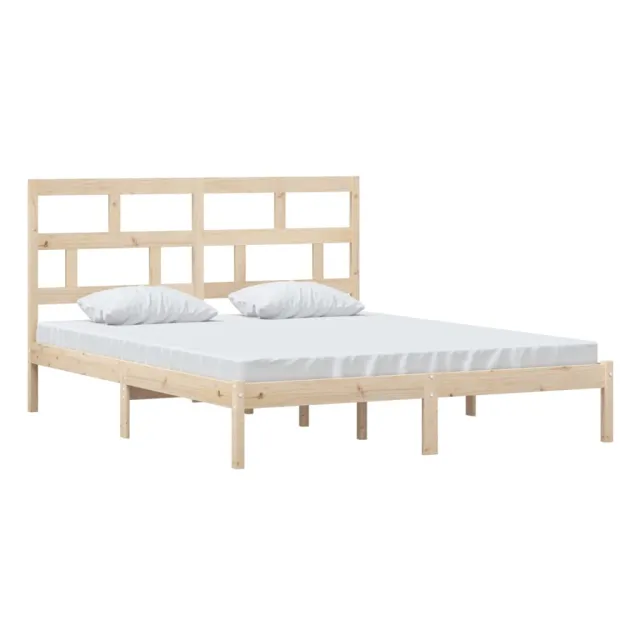 Cadre de lit sans matelas bois massif 160x200 cm
