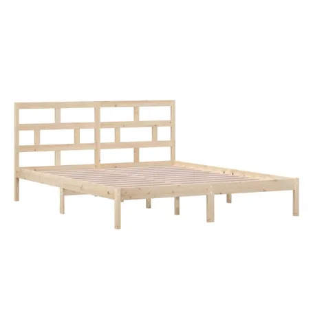 Cadre de lit sans matelas bois massif 160x200 cm