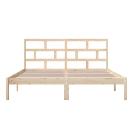 Cadre de lit sans matelas bois massif 160x200 cm