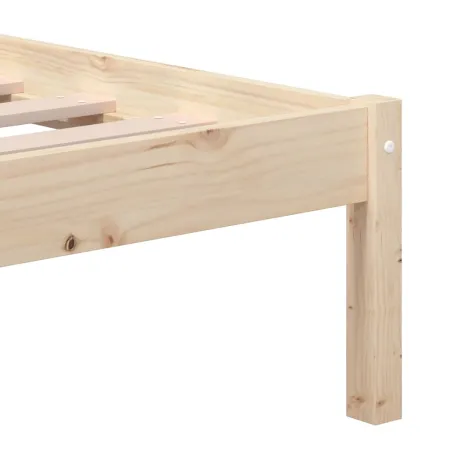Cadre de lit sans matelas bois massif 160x200 cm