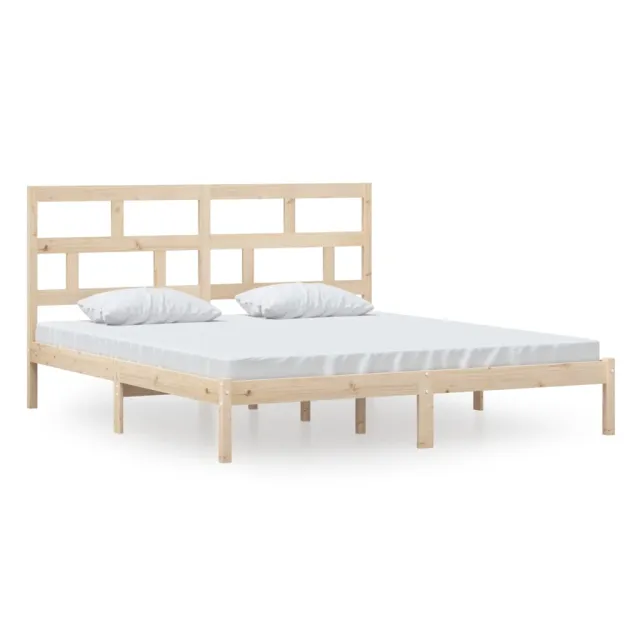Cadre de lit sans matelas bois massif