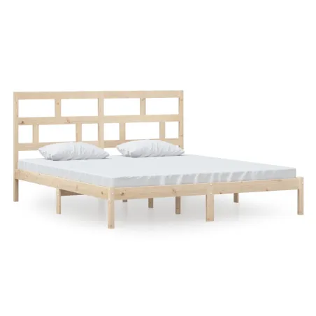 Cadre de lit sans matelas bois massif