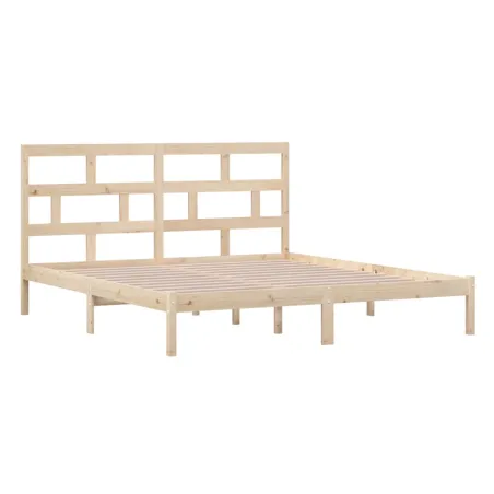 Cadre de lit sans matelas bois massif