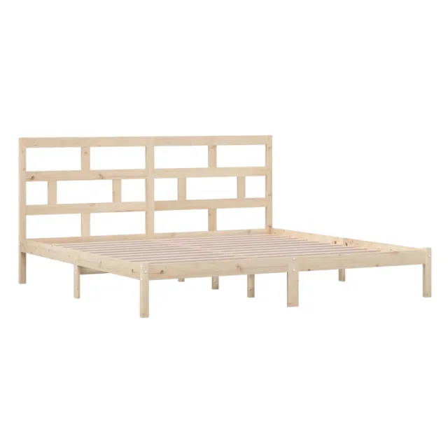 Cadre de lit sans matelas bois de pin massif 200x200 cm