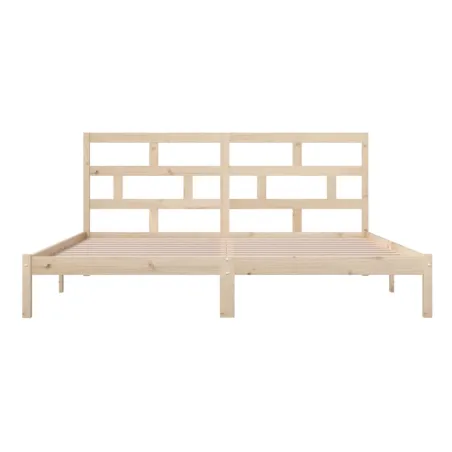 Cadre de lit sans matelas bois de pin massif 200x200 cm