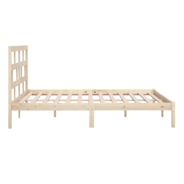 Cadre de lit sans matelas bois de pin massif 200x200 cm